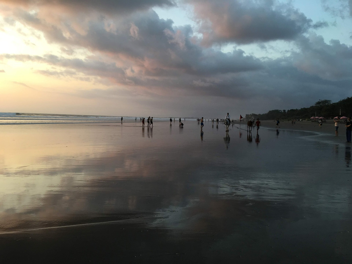 The beach at Seminyak on Bali’s southwest coast. The beach at Seminyak on Bali’s southwest coast