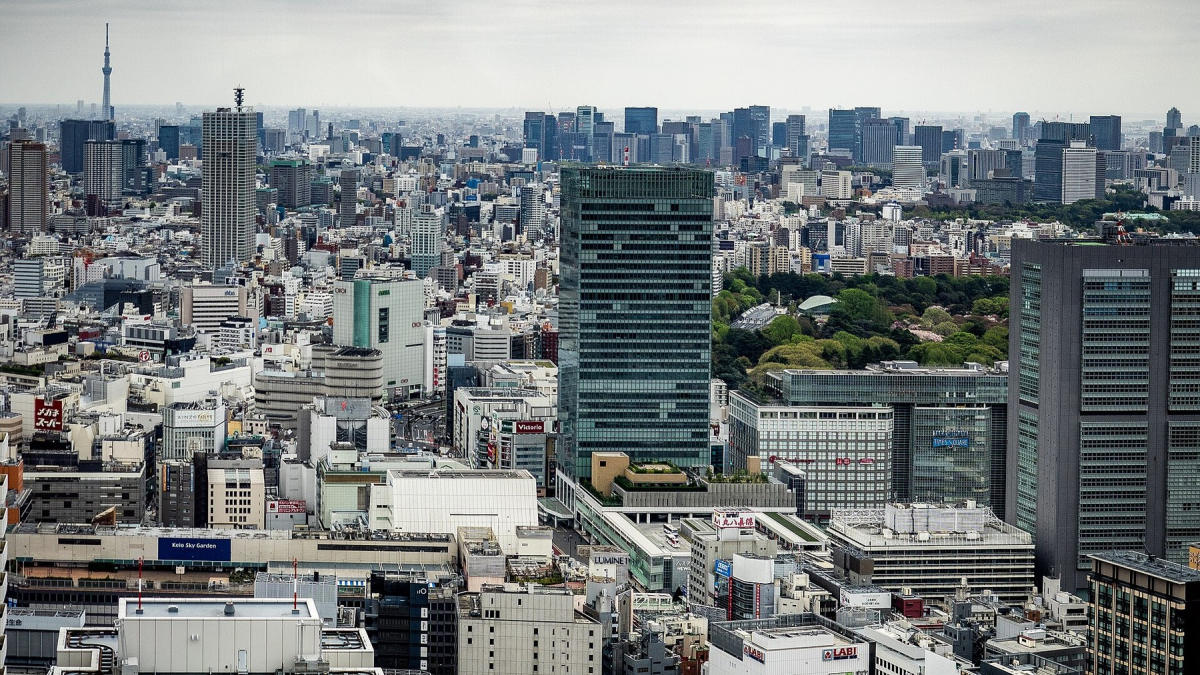 Tokyo skyline and urban districts
