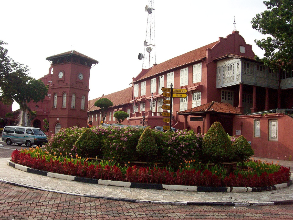 The red Stadthuys buildings in Melaka’s historic centre. The red Stadthuys buildings in Melaka’s historic centre.