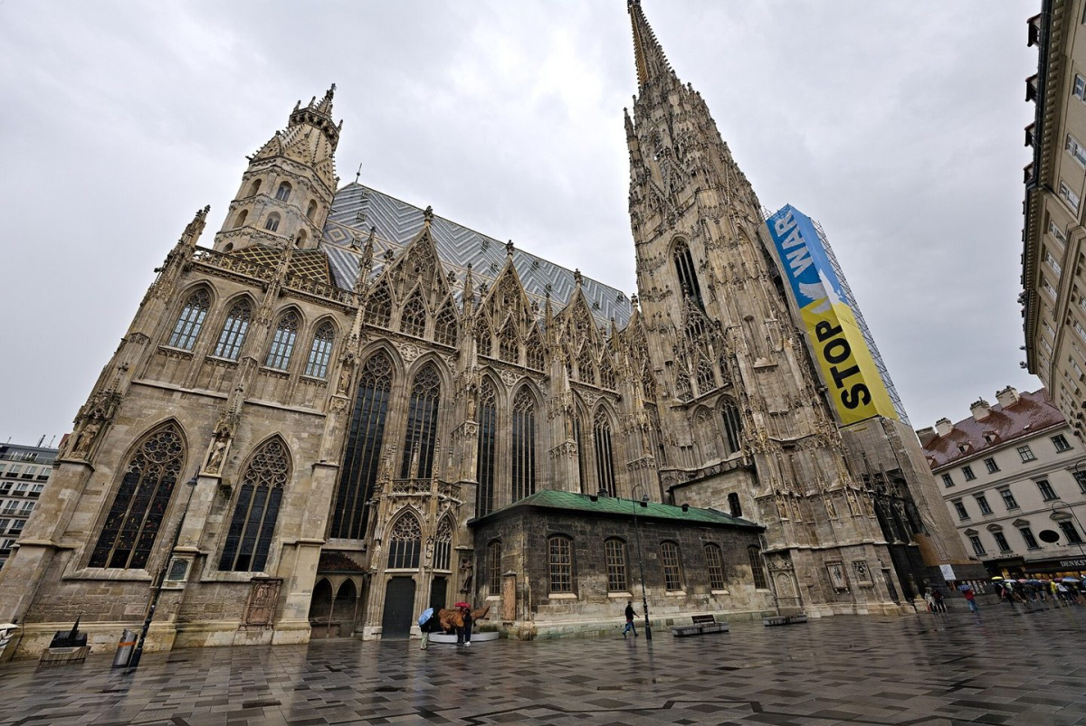 St. Stephen’s Cathedral viewed from its surrounding square
