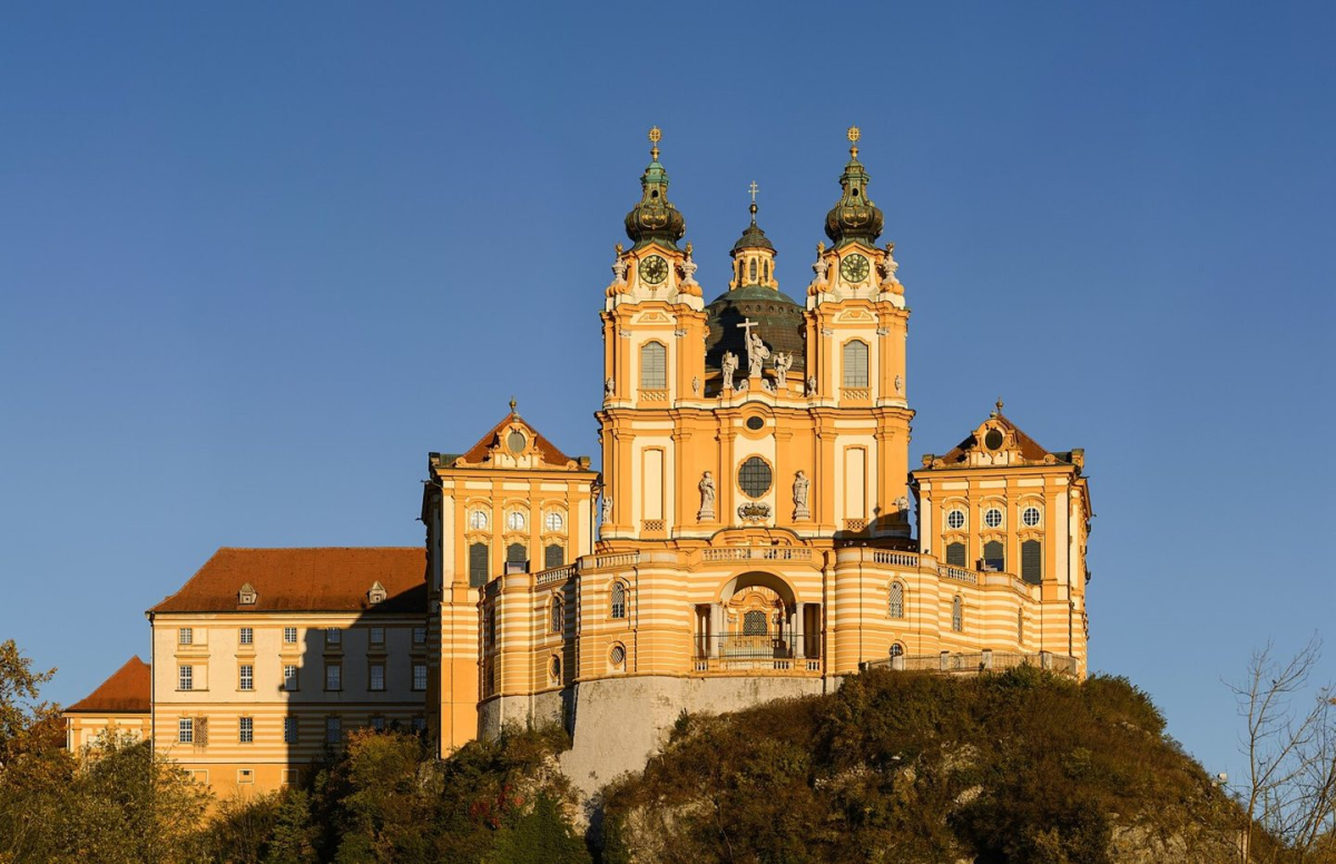 The west façade of Melk Abbey The west façade of Melk Abbey