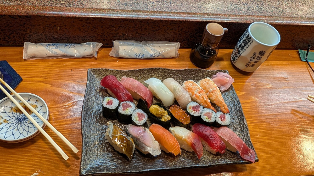 A sushi selection in Japan A sushi selection in Japan