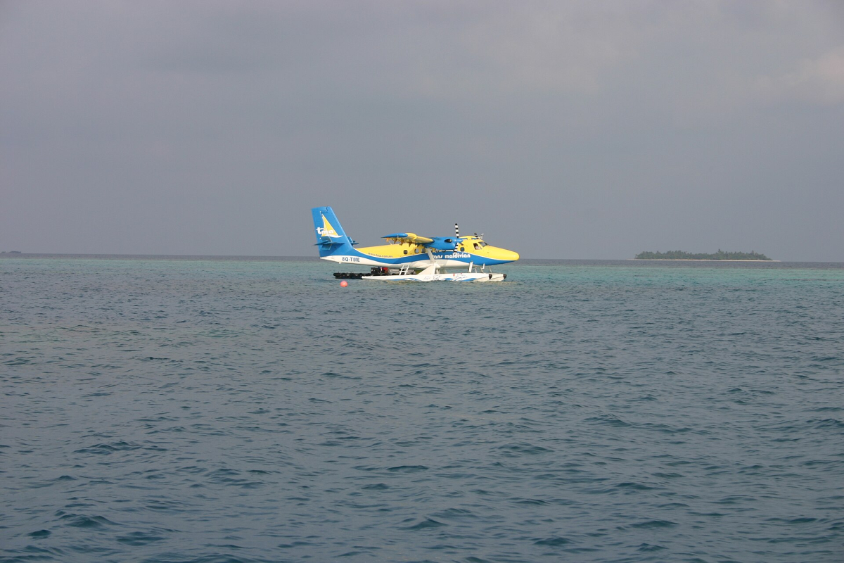A Twin Otter seaplane at Coco Palm Dhuni Kolhu