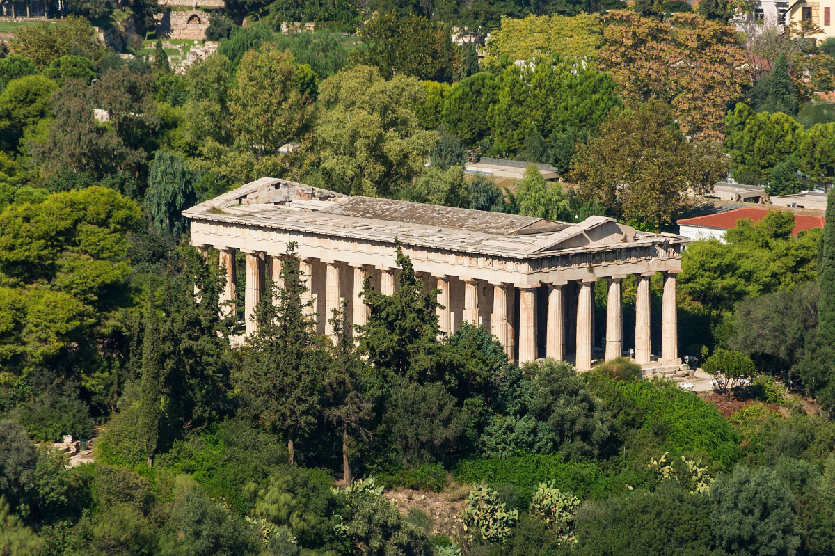 The Temple of Hephaestus and surrounding Agora. The Temple of Hephaestus and surrounding Agora.