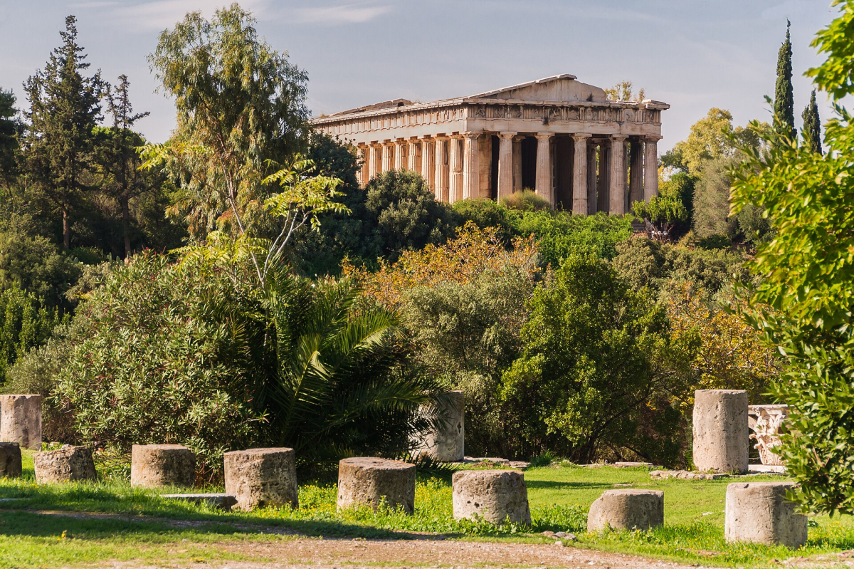 The Temple of Hephaestus within the Ancient Agora. The Temple of Hephaestus within the Ancient Agora.