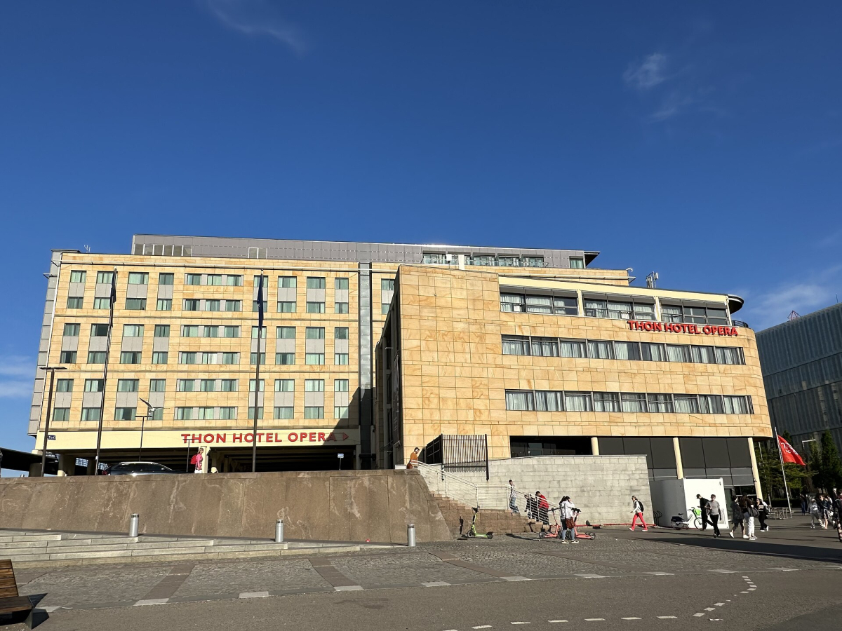 Thon Hotel Opera exterior, photographed in 2023. Thon Hotel Opera exterior, photographed in 2023.