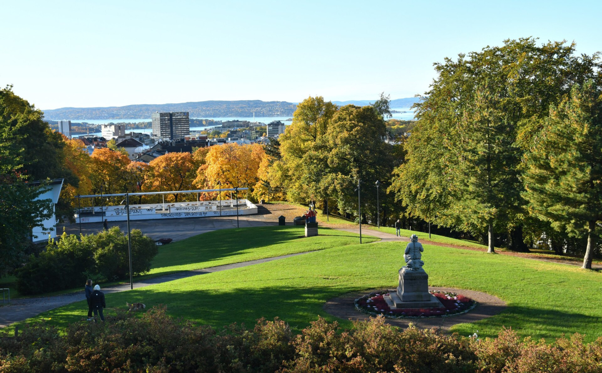 The outlook from St. Hanshaugen in October 2024.