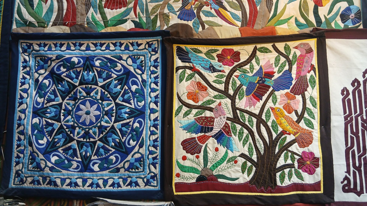 Khayamiya textile work in Cairo’s Tentmakers Street Khayamiya textile work in Cairo’s Tentmakers Street
