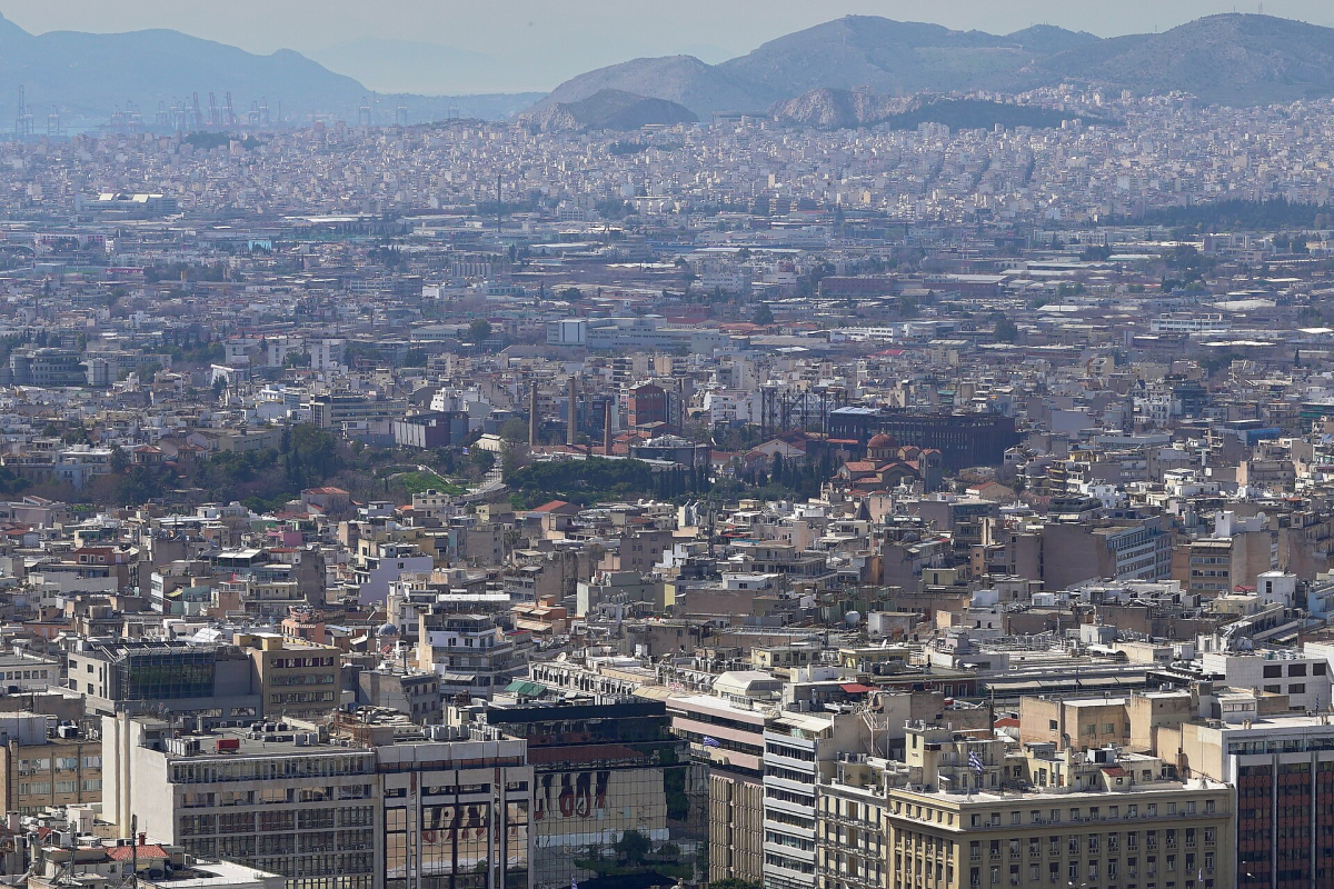 Technopolis in Gazi seen within the wider city. Technopolis in Gazi seen within the wider city.