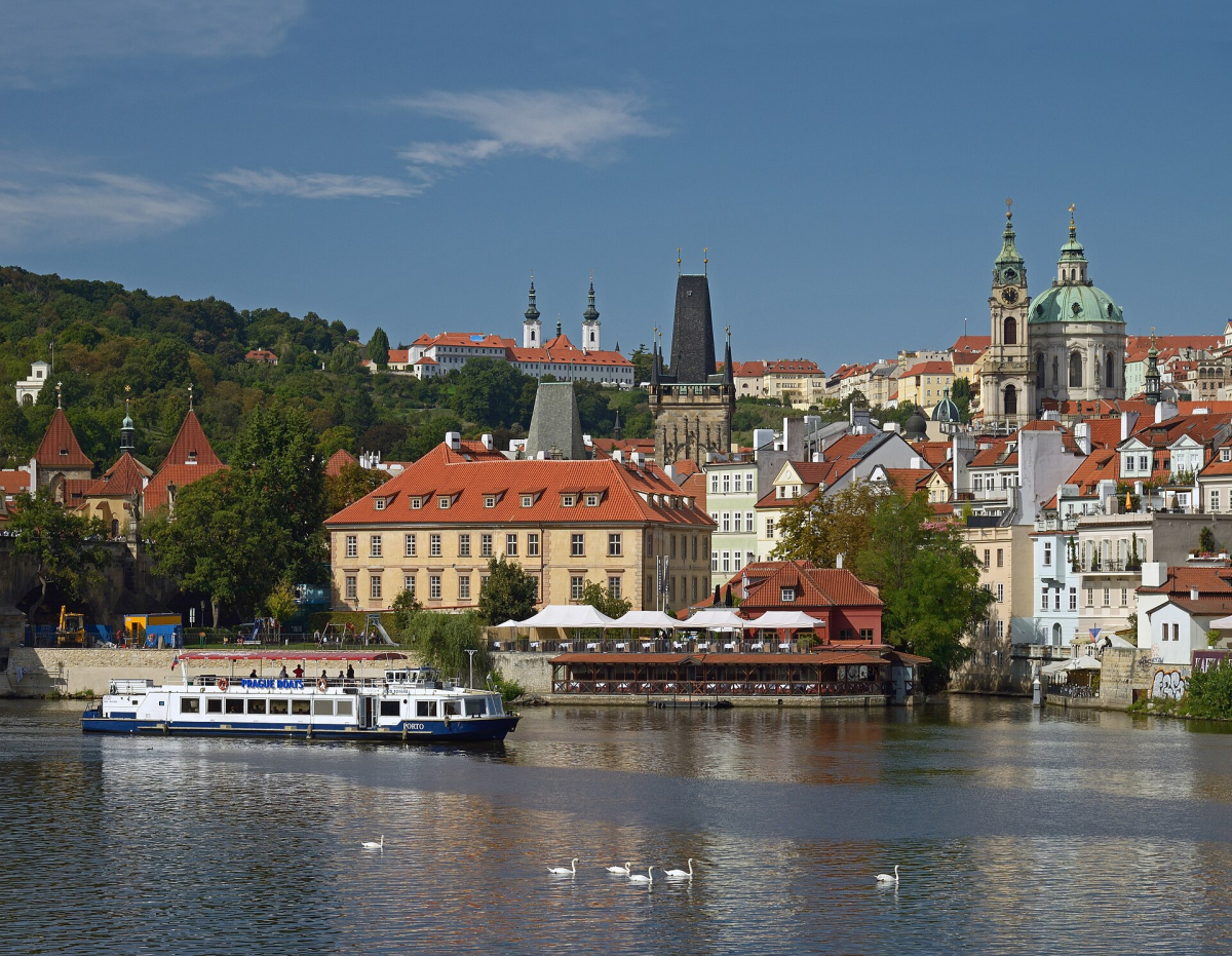 The Lesser Town bridge-tower setting in Prague The Lesser Town bridge-tower setting in Prague