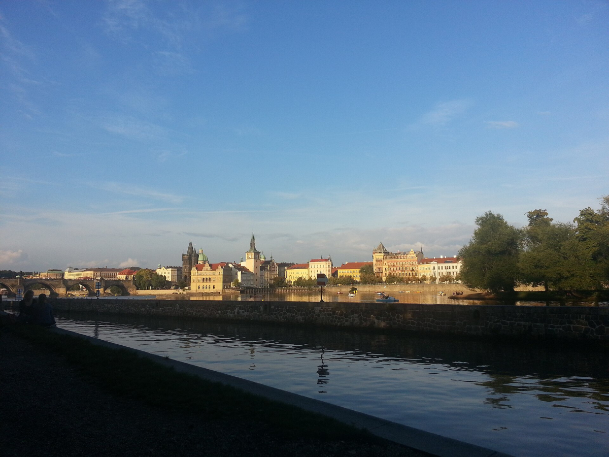 Prague’s river and historic centre