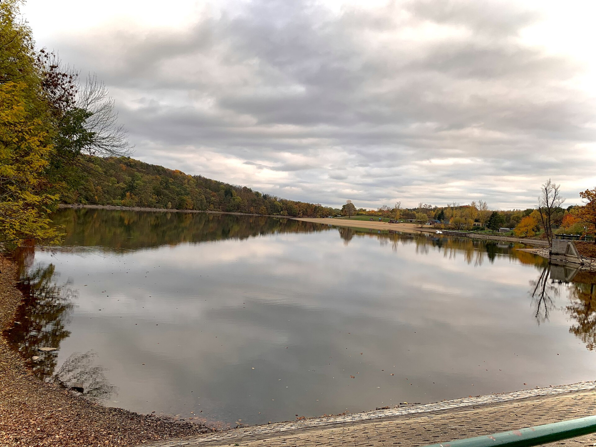 Hostivař reservoir in Prague