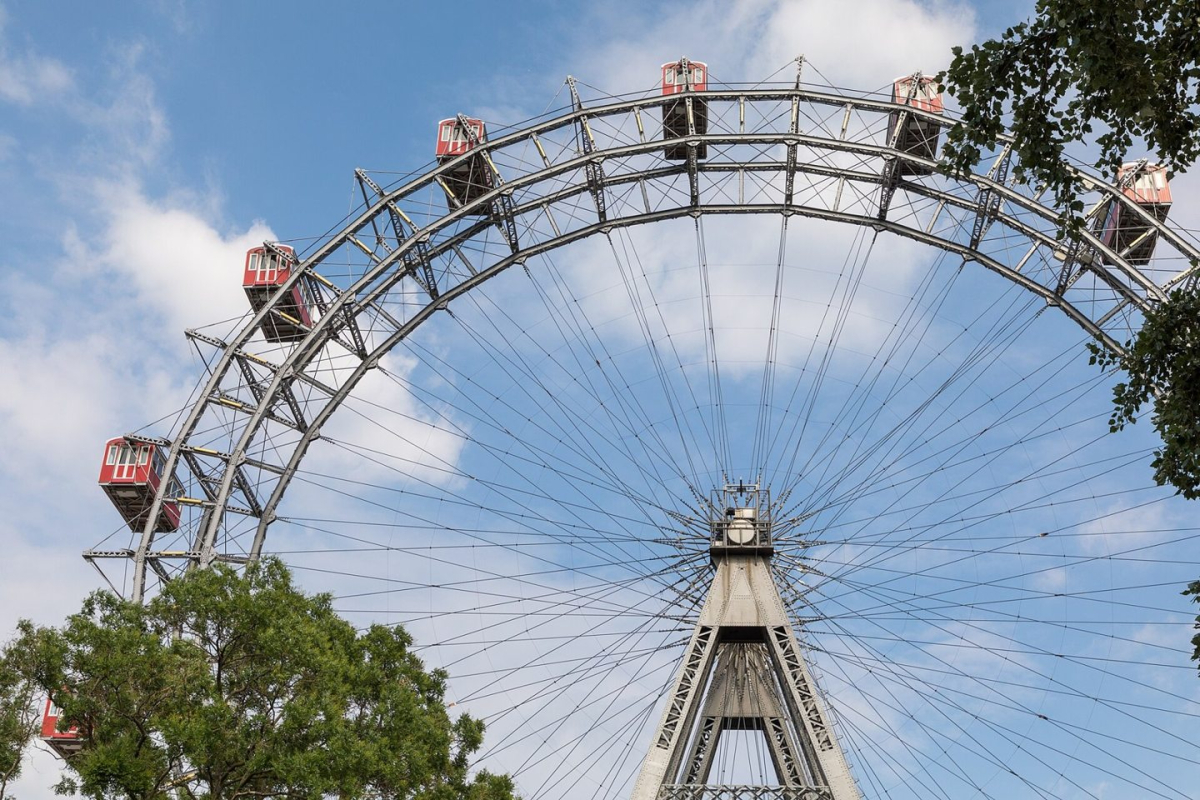 The Giant Ferris Wheel above the Prater The Giant Ferris Wheel above the Prater