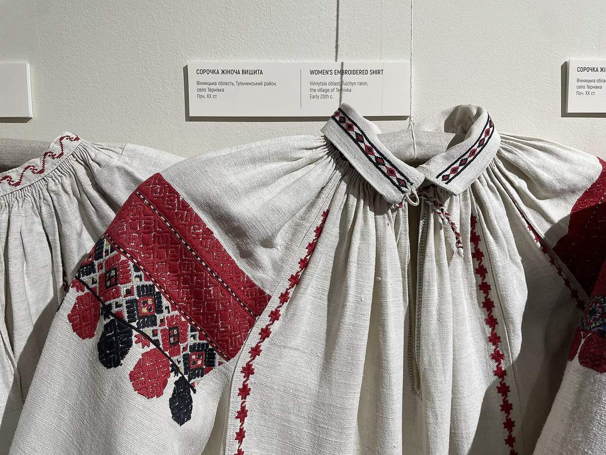 Historical embroidered shirt from Ternivka displayed at the Ivan Honchar Museum Historical embroidered shirt from Ternivka displayed at the Ivan Honchar Museum