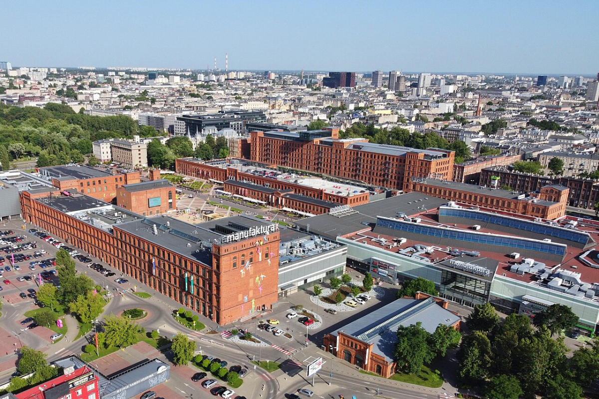 Brick buildings of Manufaktura in Łódź