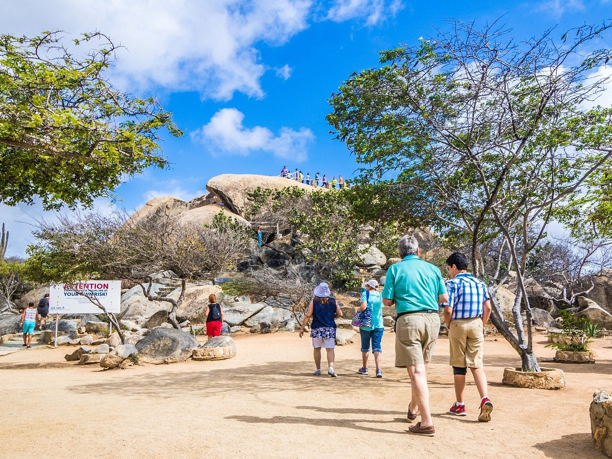Casibari Rock Formations rising above Aruba’s desert landscape
