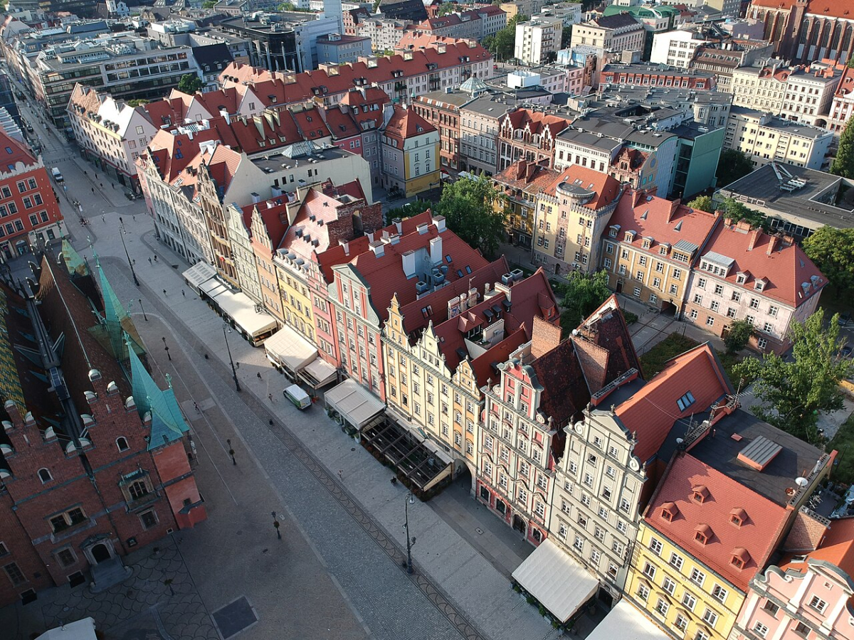 Wrocław Market Square viewed from above