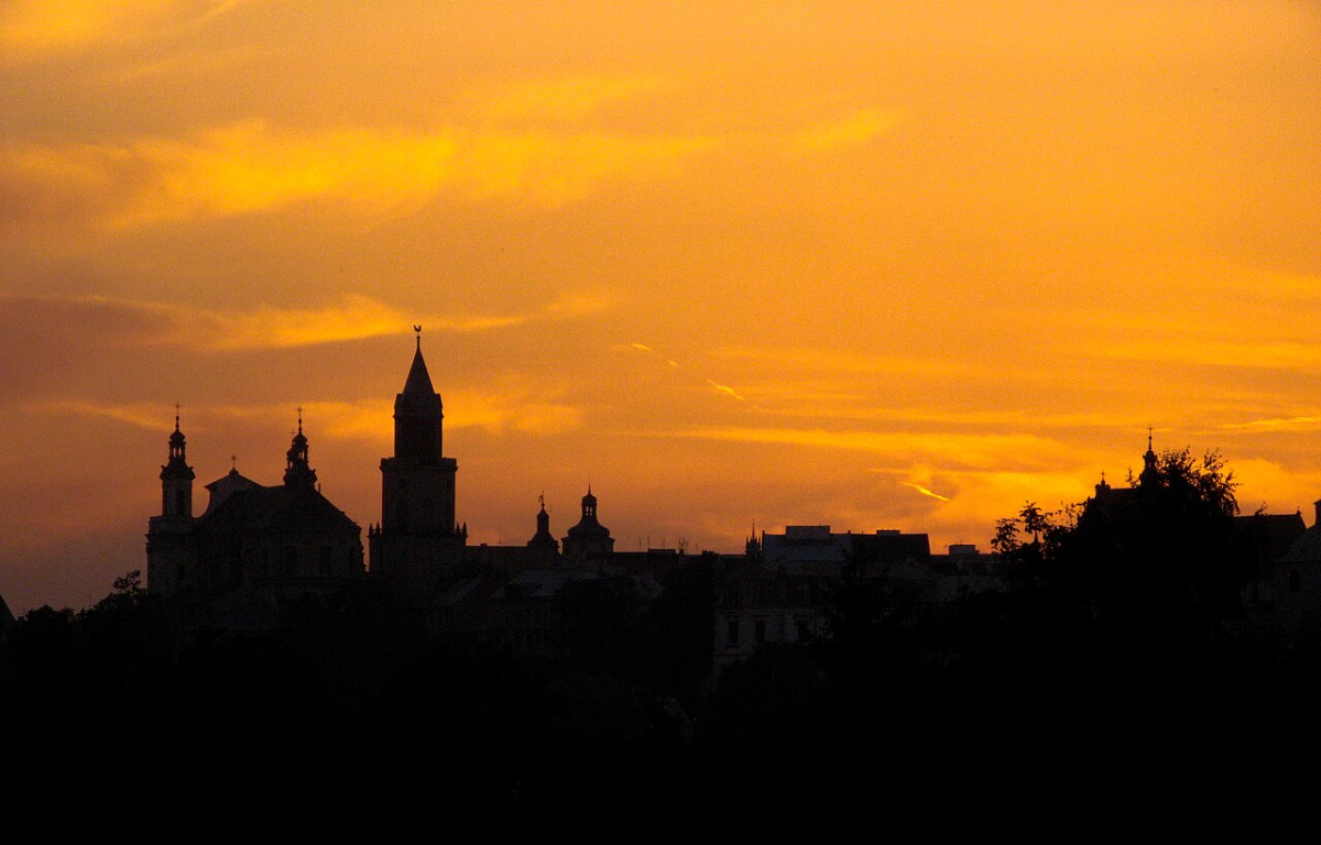 Lublin historic buildings at sunset Lublin historic buildings at sunset