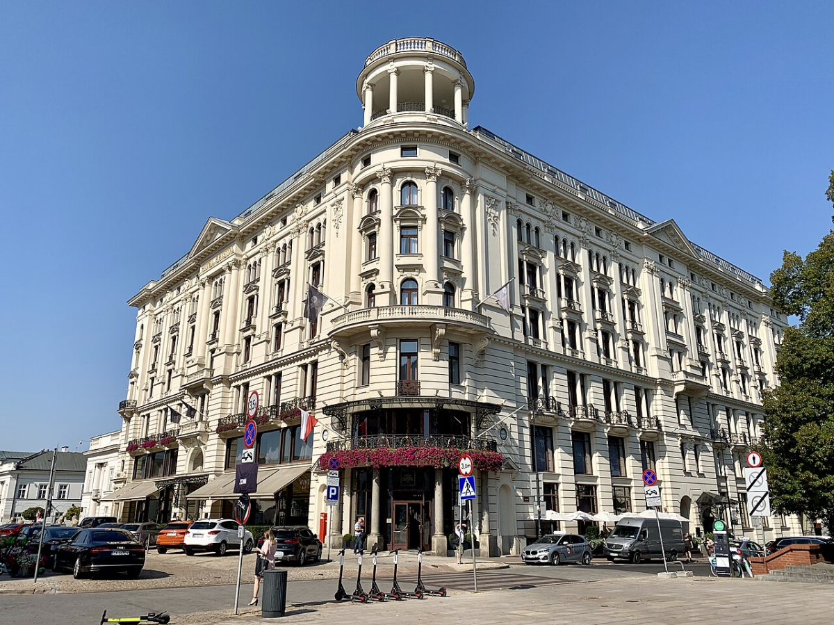 Exterior of Hotel Bristol in Warsaw
