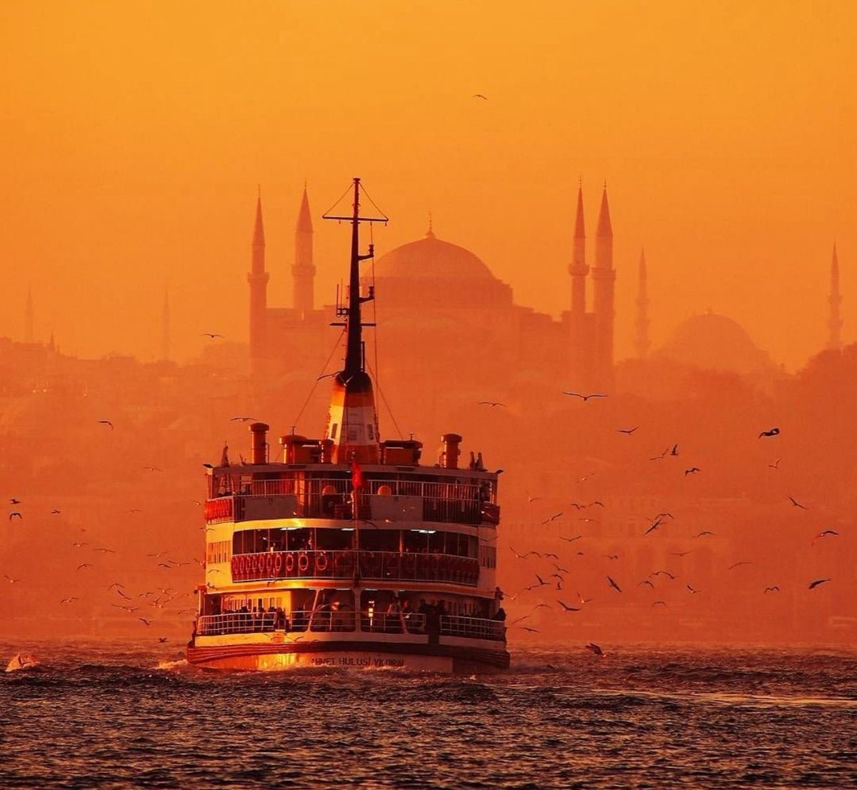 istanbul bosphorus at sunset