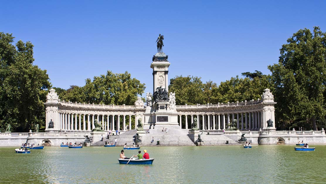 Retiro Park in Madrid.
