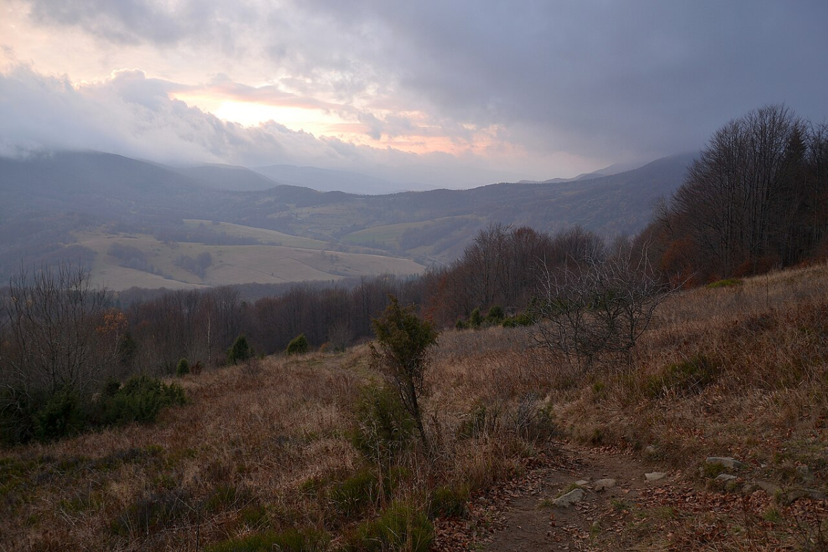 Open mountain landscape in the Bieszczady Open mountain landscape in the Bieszczady