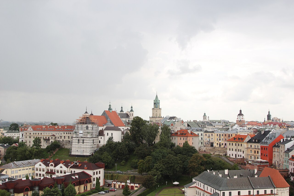 Lublin Old Town viewed from the castle