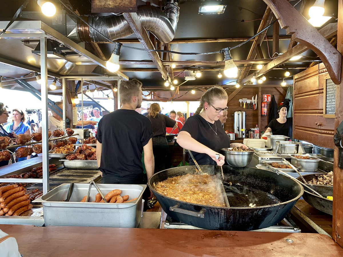 Food stalls at Kraków’s Little Market Square