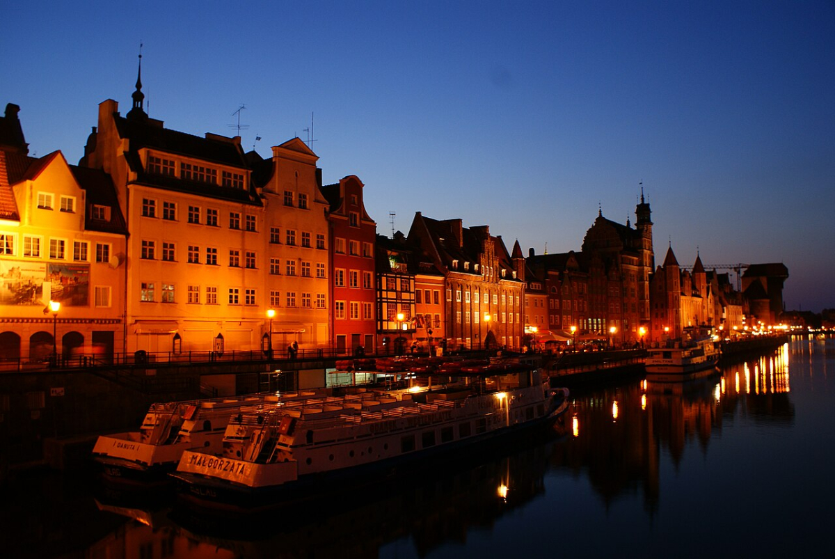 Gdańsk waterfront after dark Gdańsk waterfront after dark