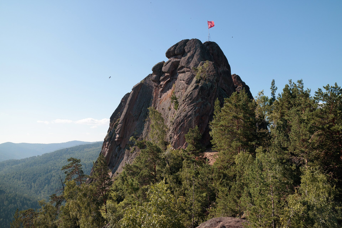 Rock formation in Krasnoyarsk Stolby National Park Rock formation in Krasnoyarsk Stolby National Park