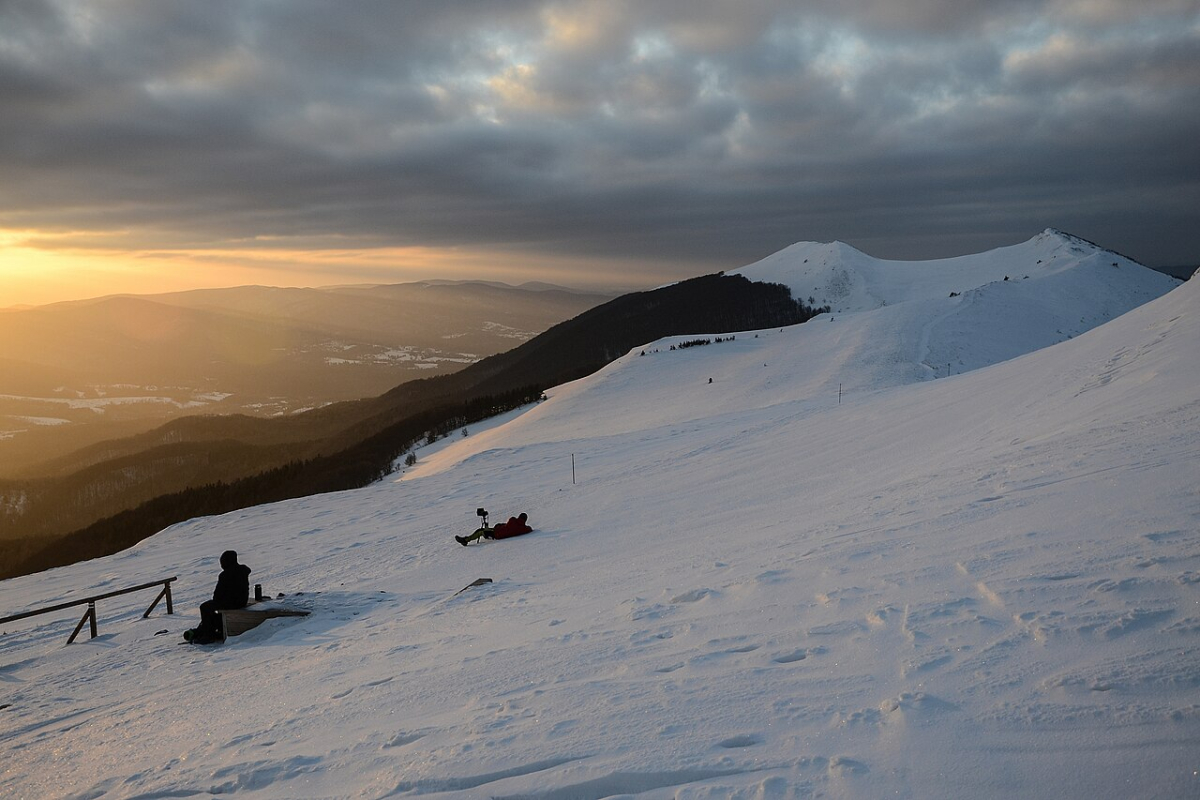 Winter mountain conditions in the Bieszczady