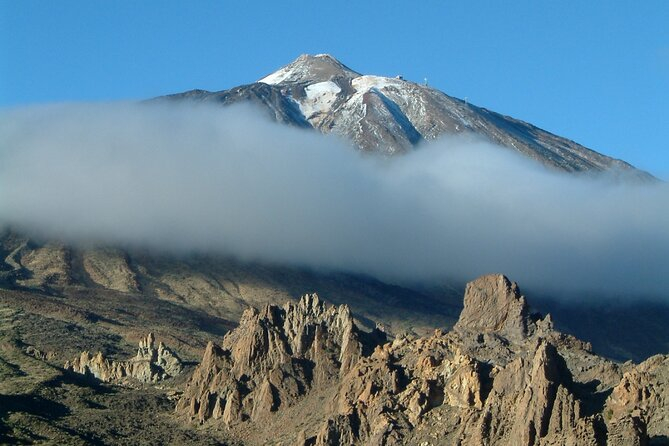 Mount Teide volcano rising above the clouds in Tenerife