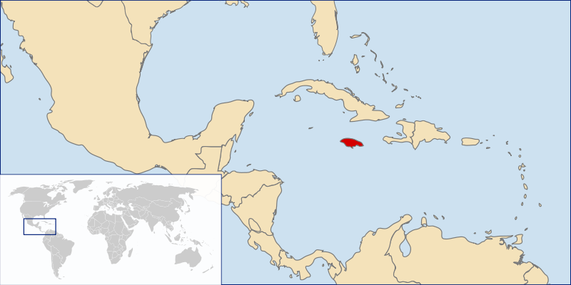 Location of Jamaica