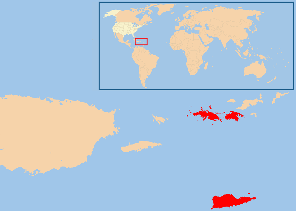Location of Virgin Islands