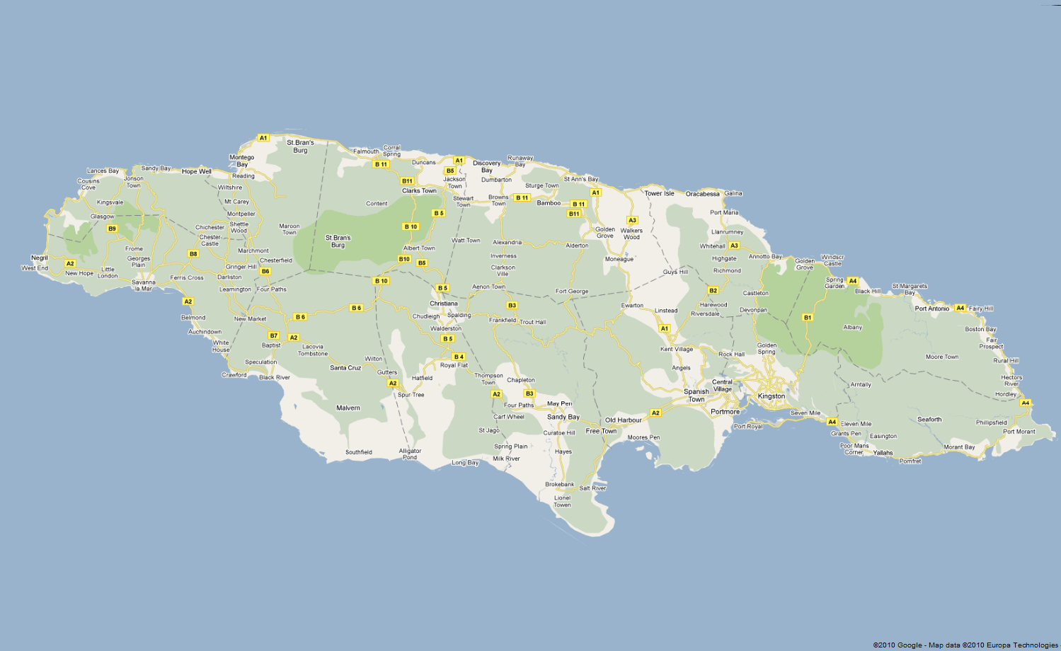 Map of Jamaica