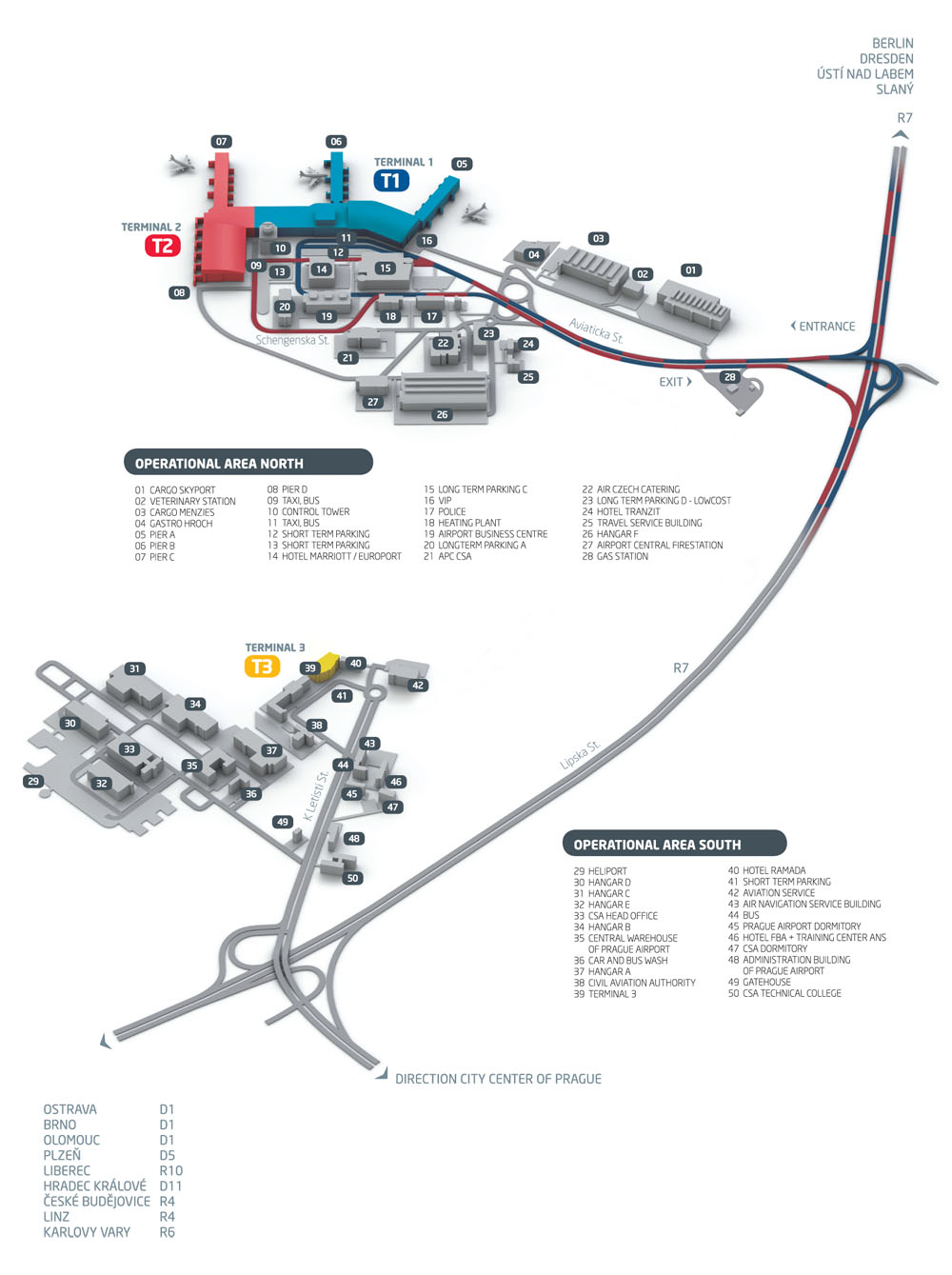Prague Airport Map