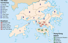 Hong Kong Districts Map