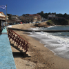 Fanari village waterfront and beach on the Thracian coast of Greece, photographed in 2010